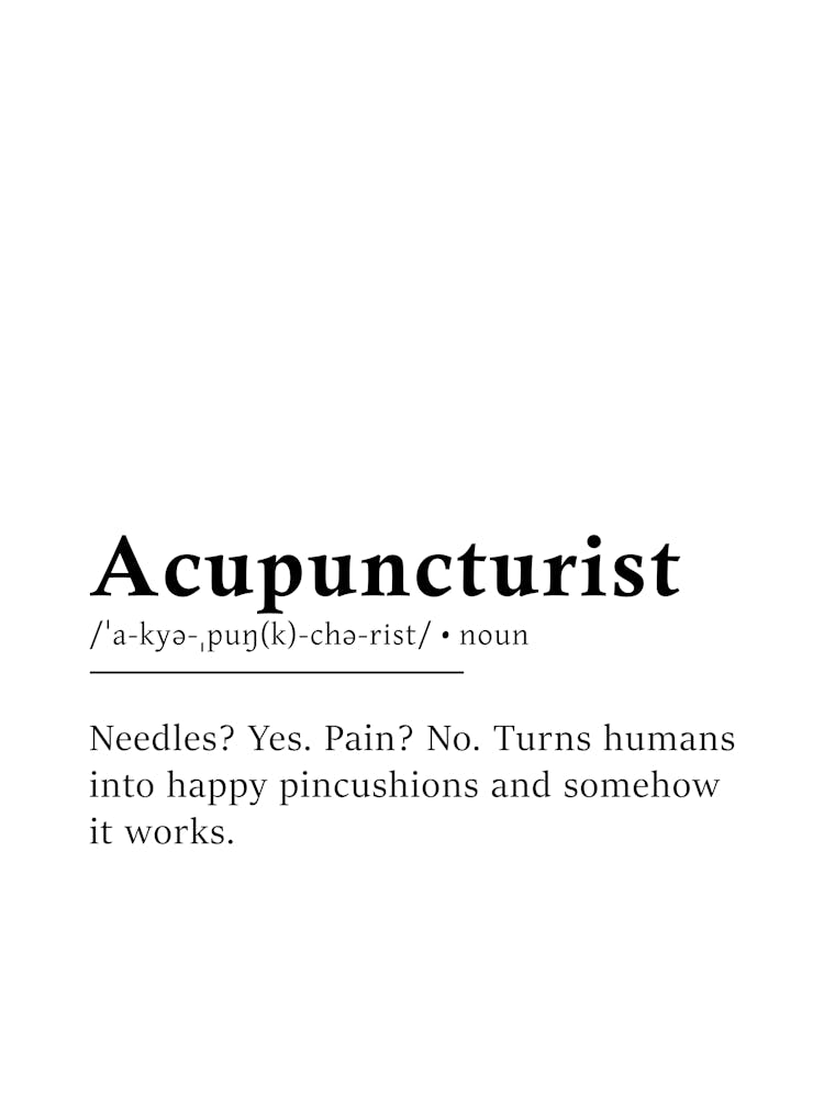 Acupuncturist Definition Poster - Dictionary