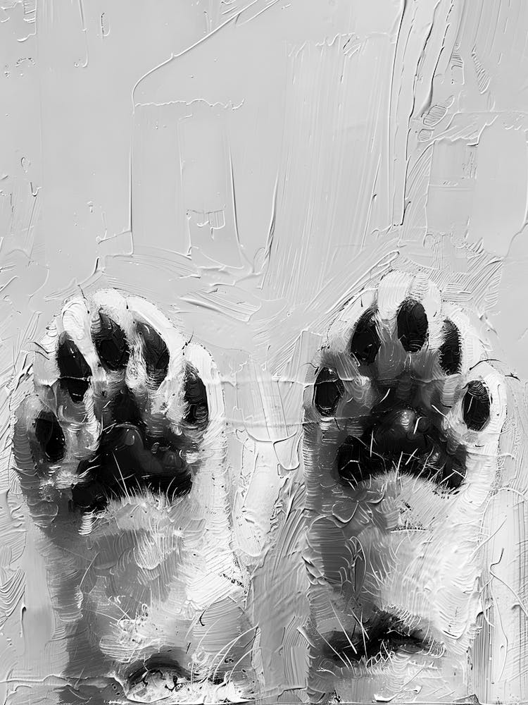 Black And White Cat Paws 1