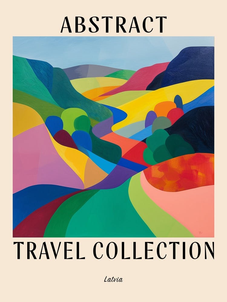 Abstract Travel Collection Poster Latvia 2
