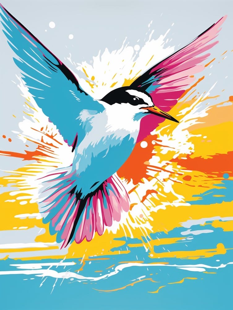 Andy Warhol Style Bird Common Tern 2