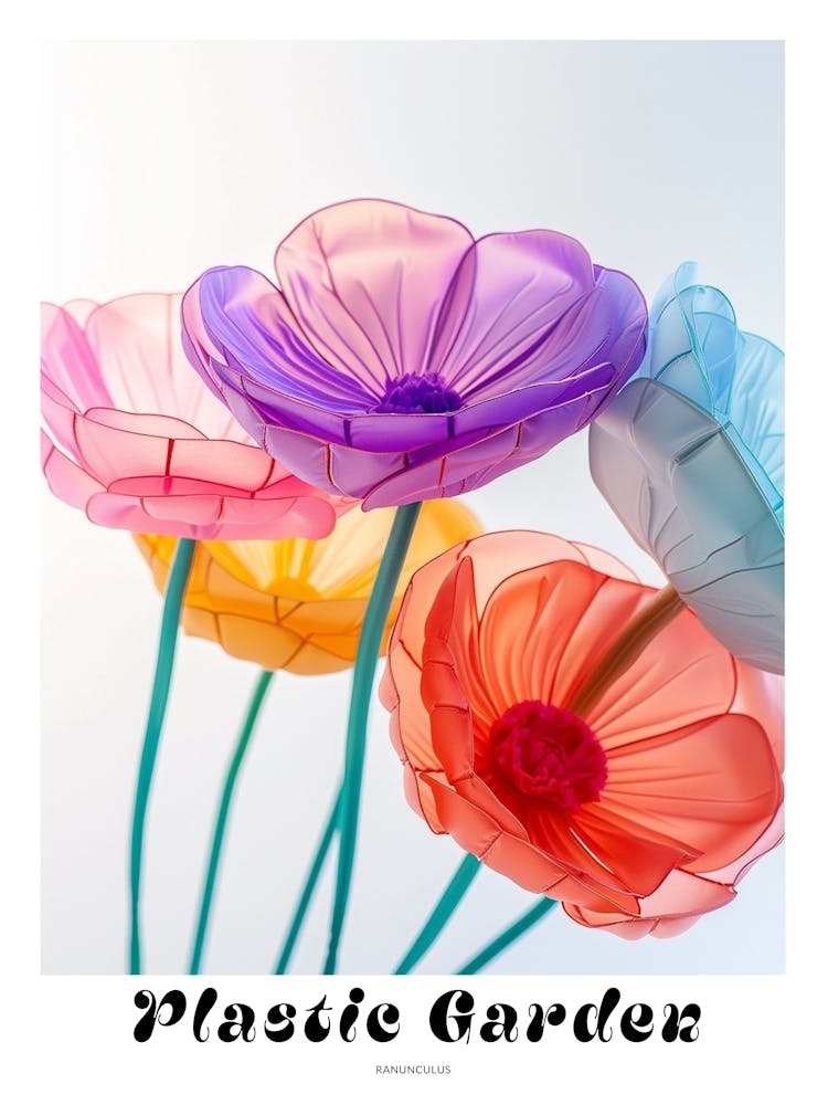 Dreamy Inflatable Flowers Poster Ranunculus 3