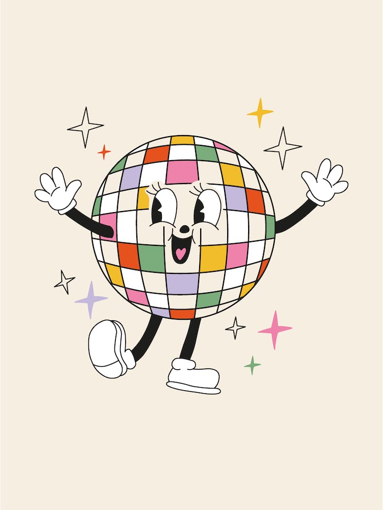 Disco Ball Cartoon