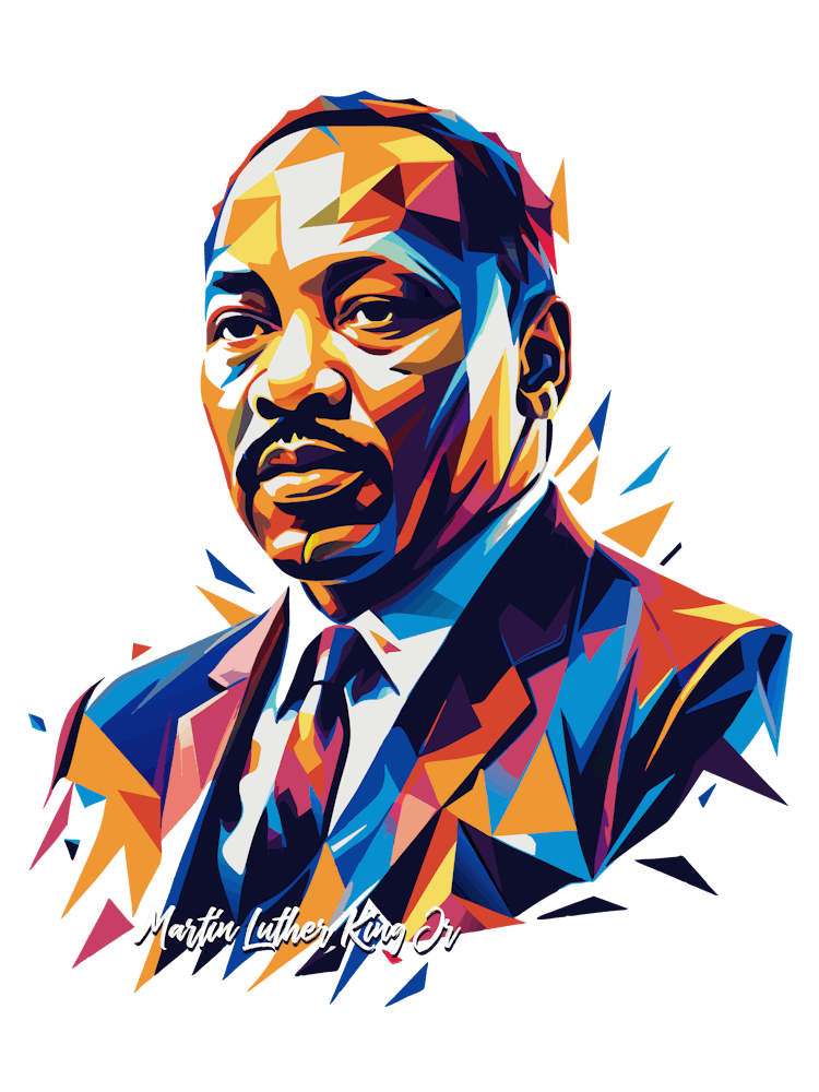 Martin Luther King Jr 02 Portrait WPAP Pop Art