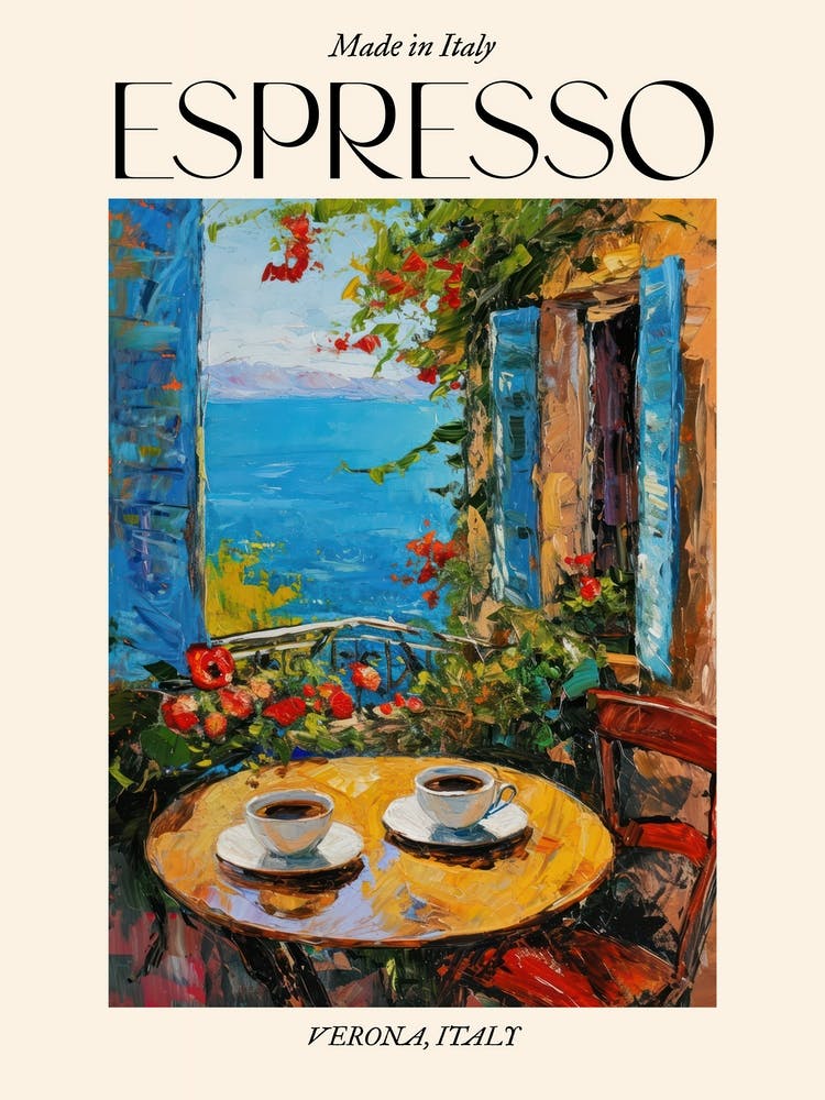Verona Espresso Made In Italy 4 Poster