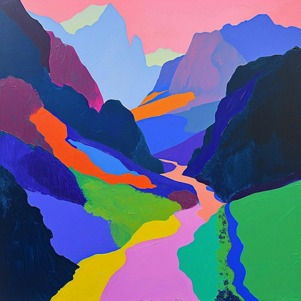 Colourful Abstract Berchtesgaden National Park Germany 2