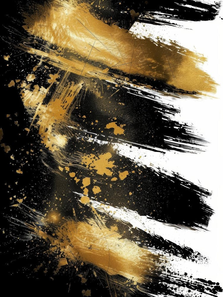 Gold Paint Splatter
