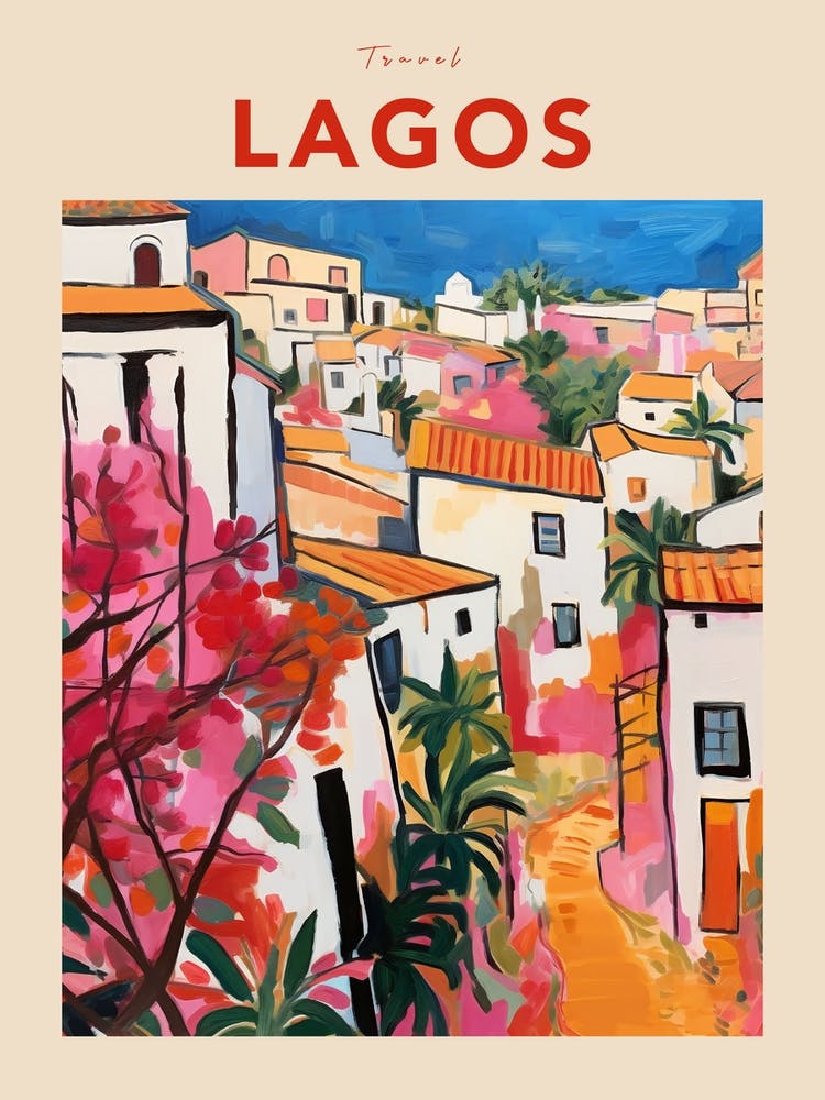 Lagos Portugal Fauvist Travel Poster