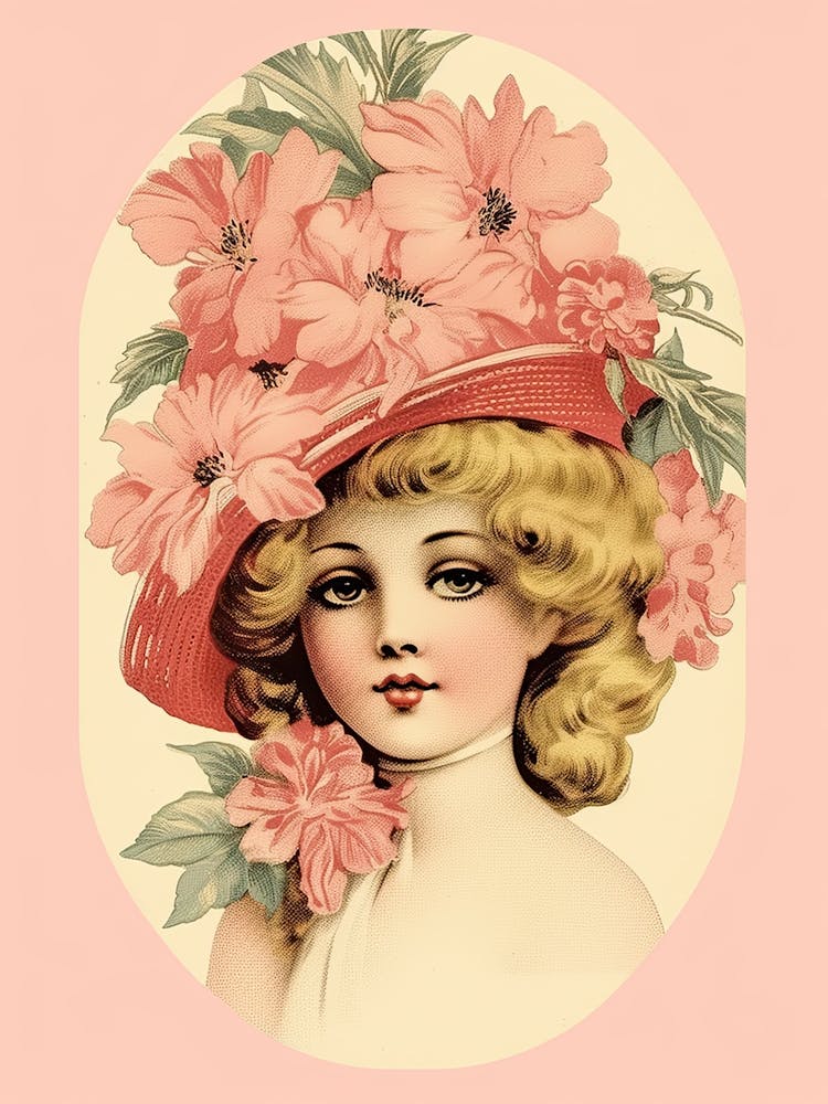 Vintage Pink Illustration Kitsch 1