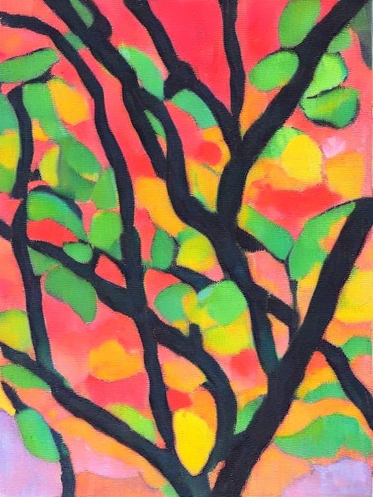 Black Gum tree Abstract Block Colour