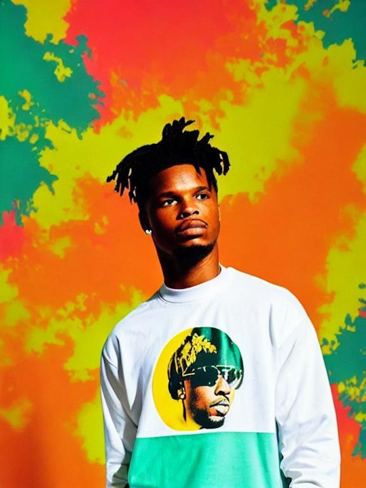 Denzel Curry Colourful Pop Art