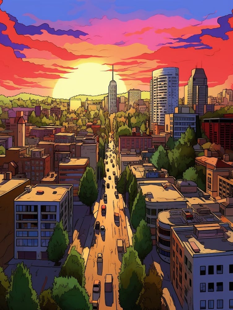 Bellevue Washington Pixel Art 8