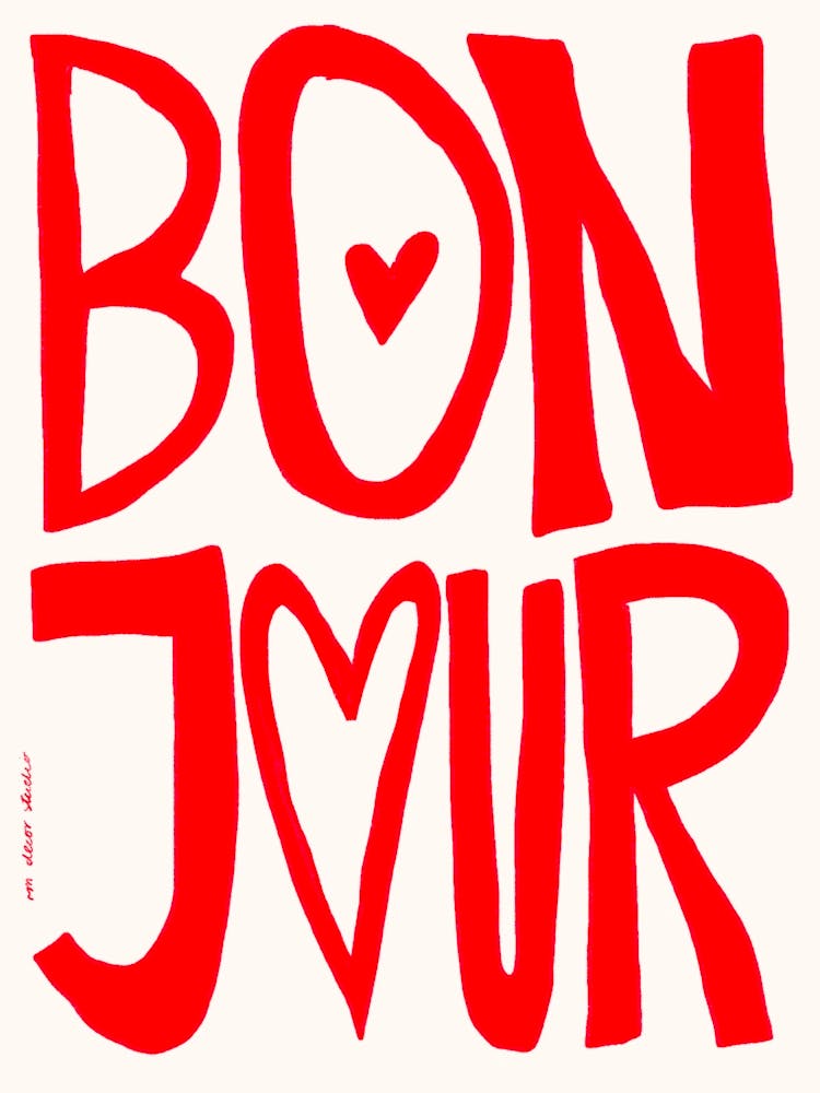 Bonjour Type Print