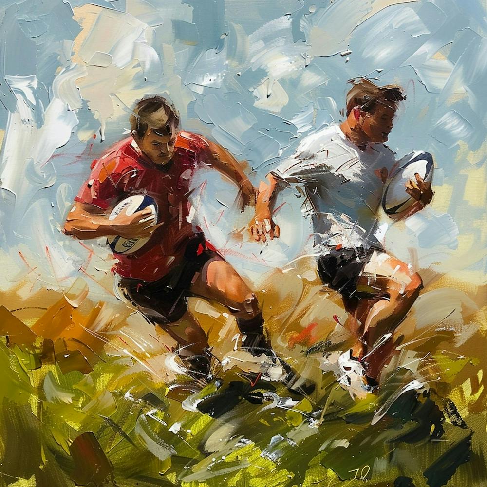 Rugby Players Running 1