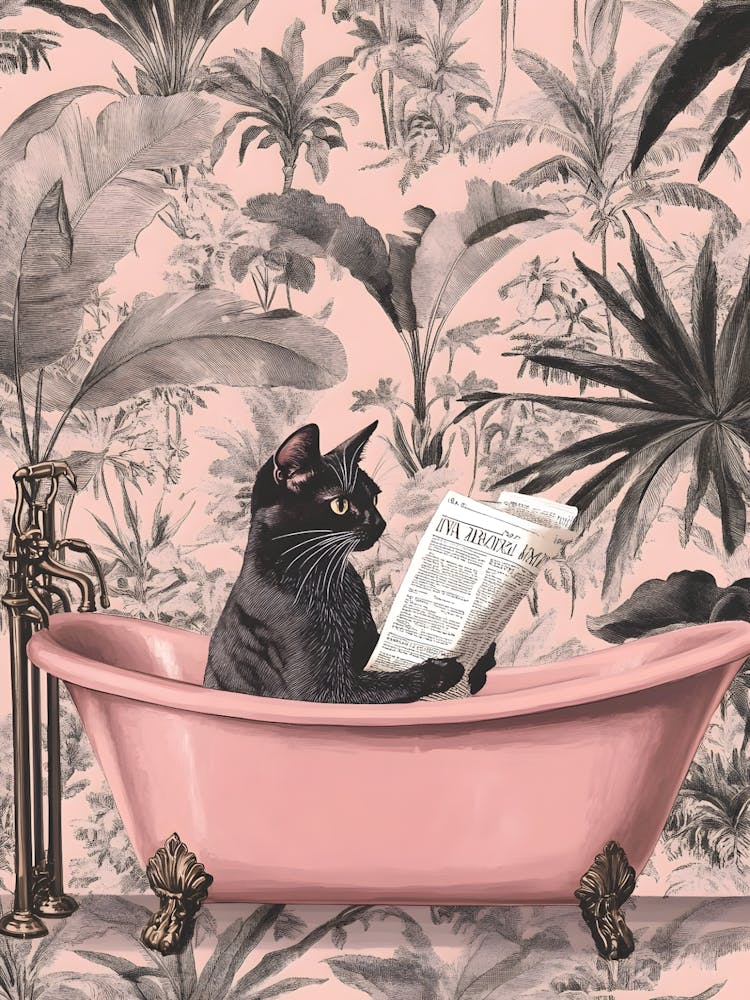 Cat In Bathtub