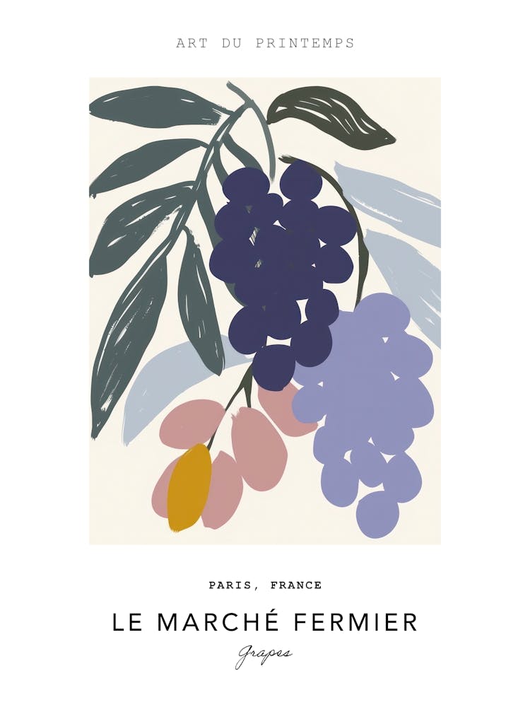 Grapes Le Marche Fermier Poster 1