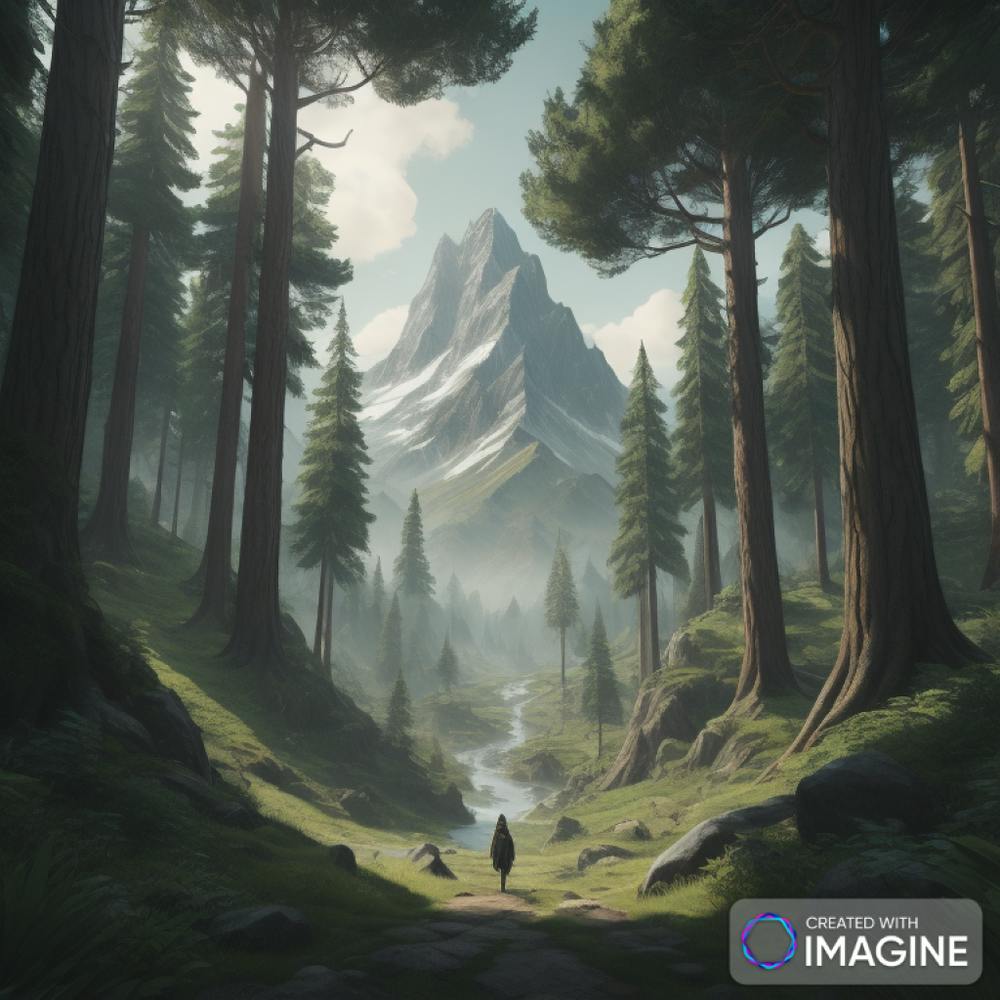 Man Walking Through A Forest