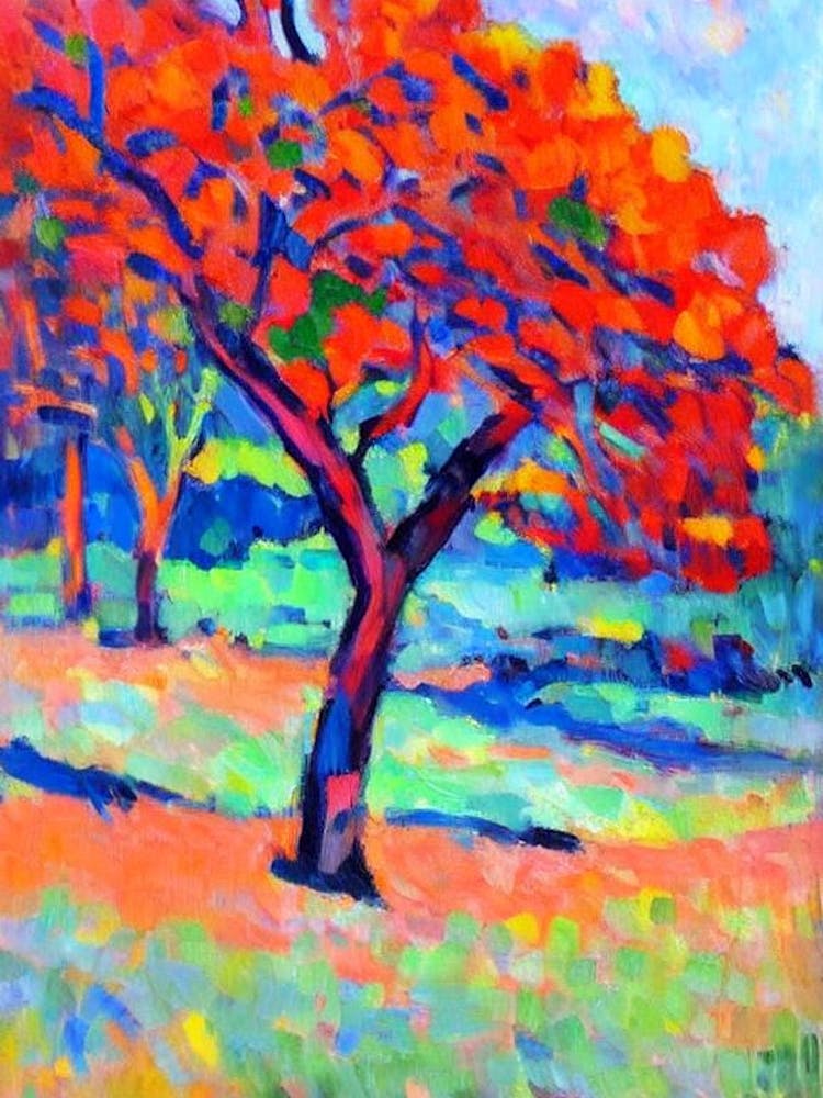 River Red Gum tree Abstract Block Colour