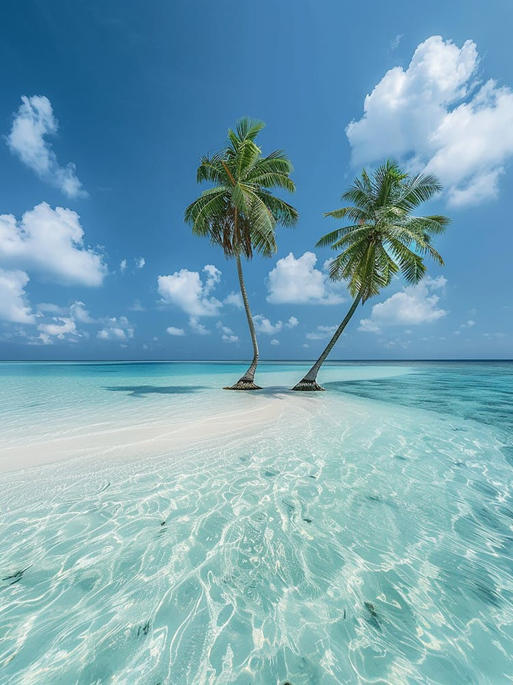 Two Palm Trees On The Beach
