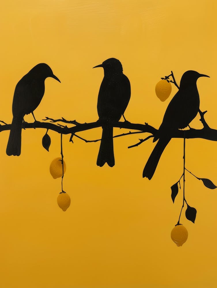 Three Birds On A Branch 2