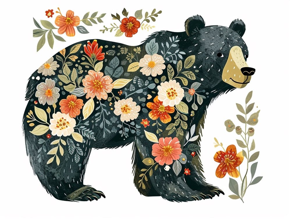 Little Floral Grizzly Bear 3