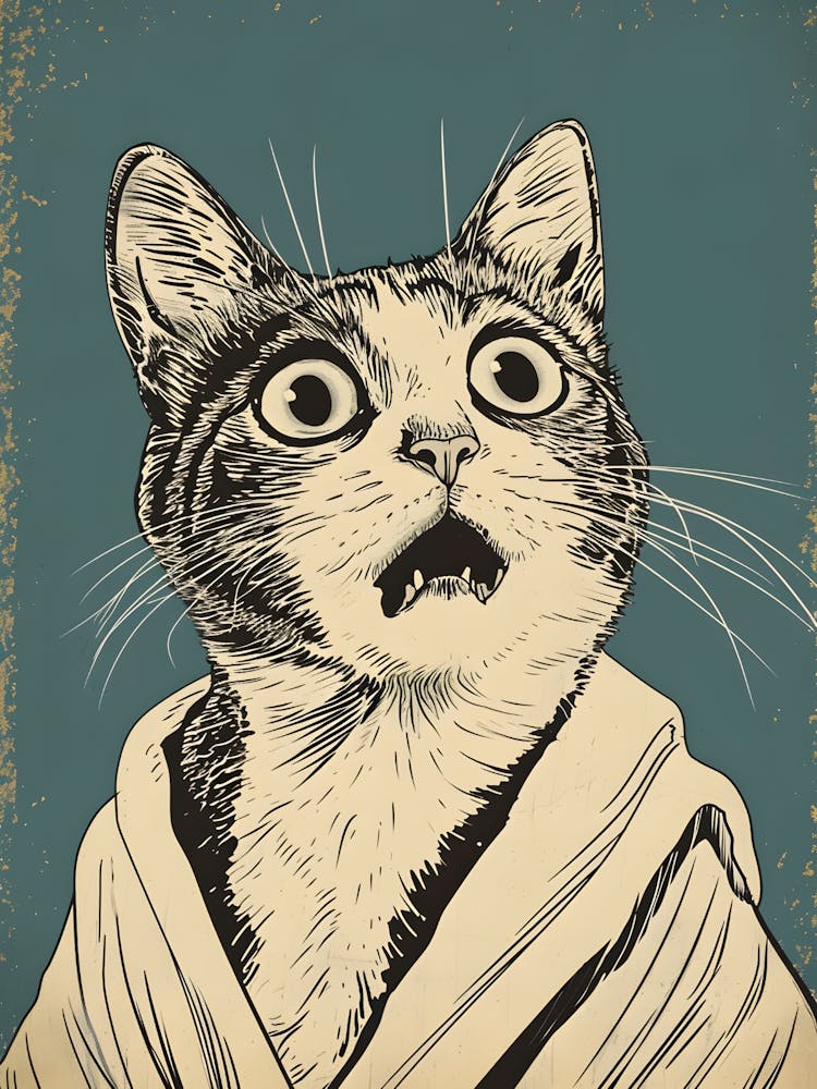 Cat In A Robe