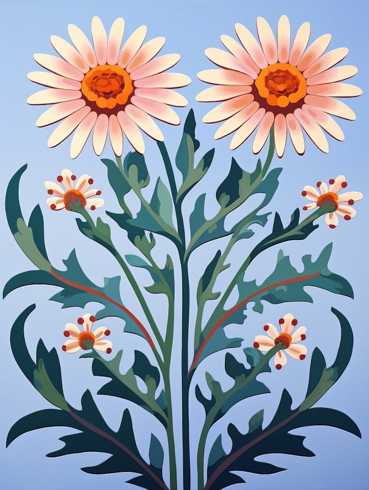 Flower Motif Painting Aster 5