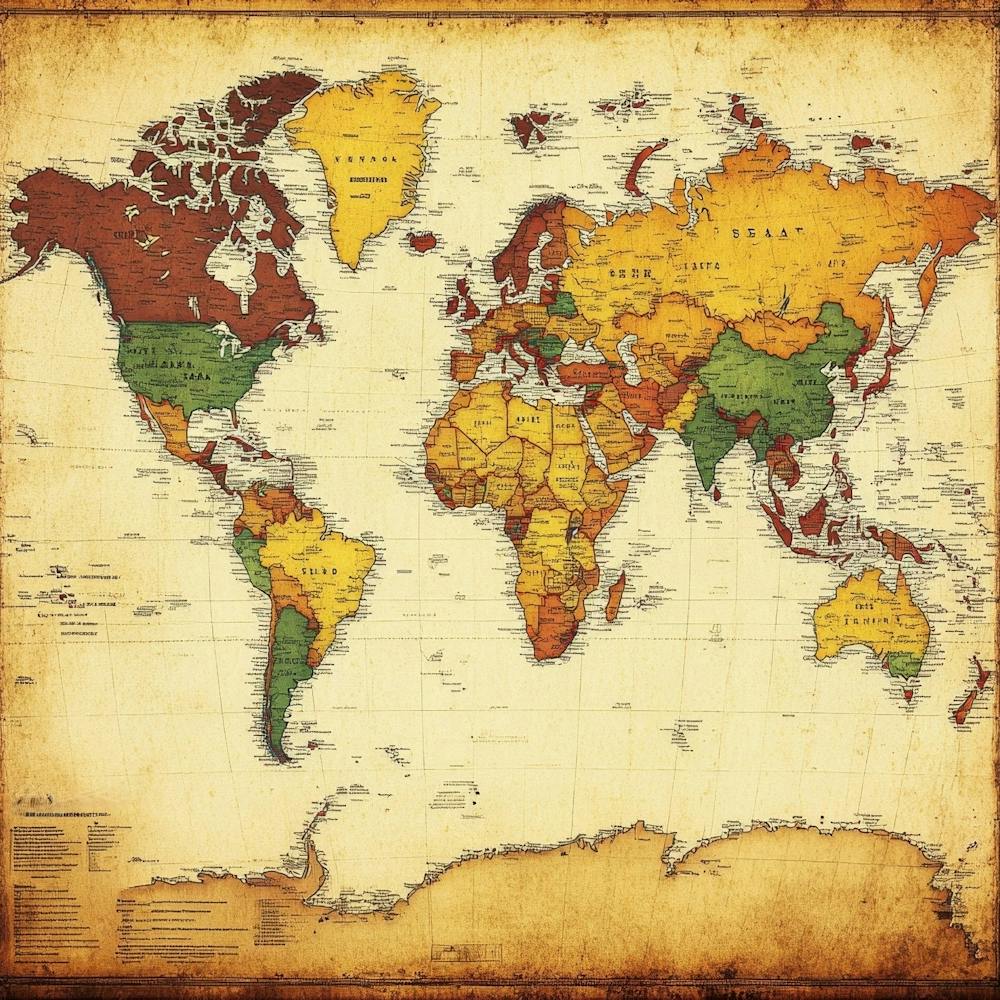 World Map Poster Art