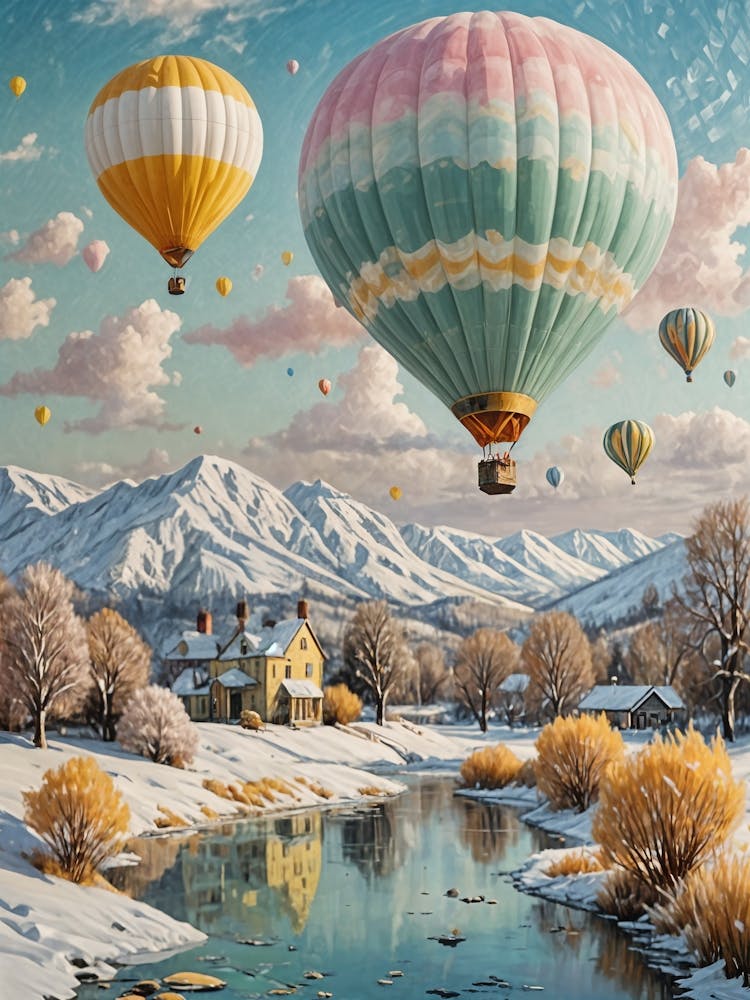Winter Hot Air Balloons no3