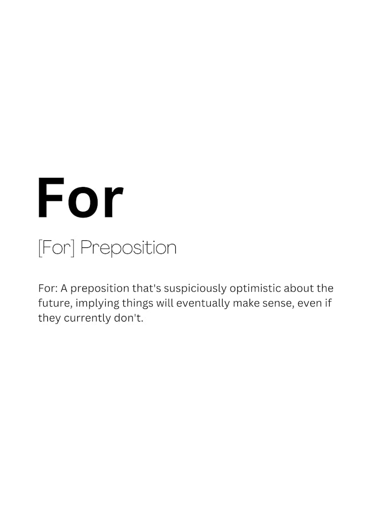 For Definition Meaning 1