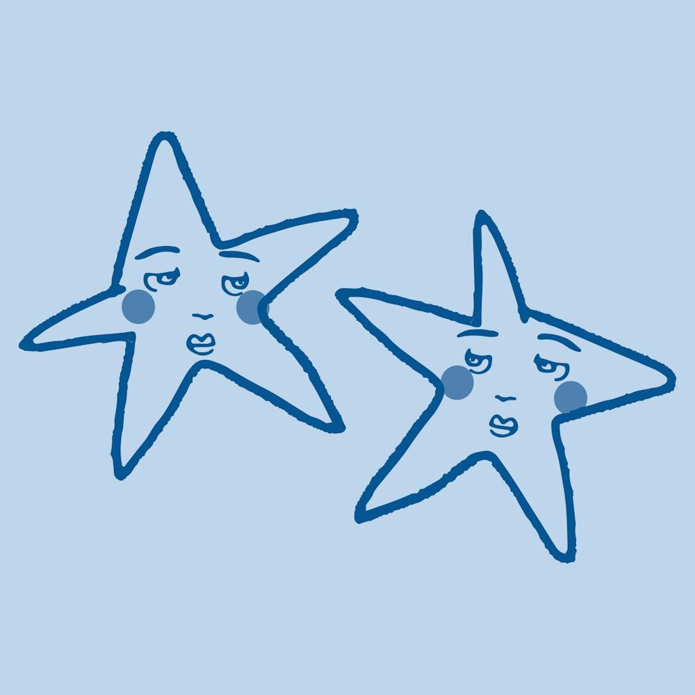 Baby Blue Stars - Whimsigoth Aesthetic - Vintage Retro 90s Design 1