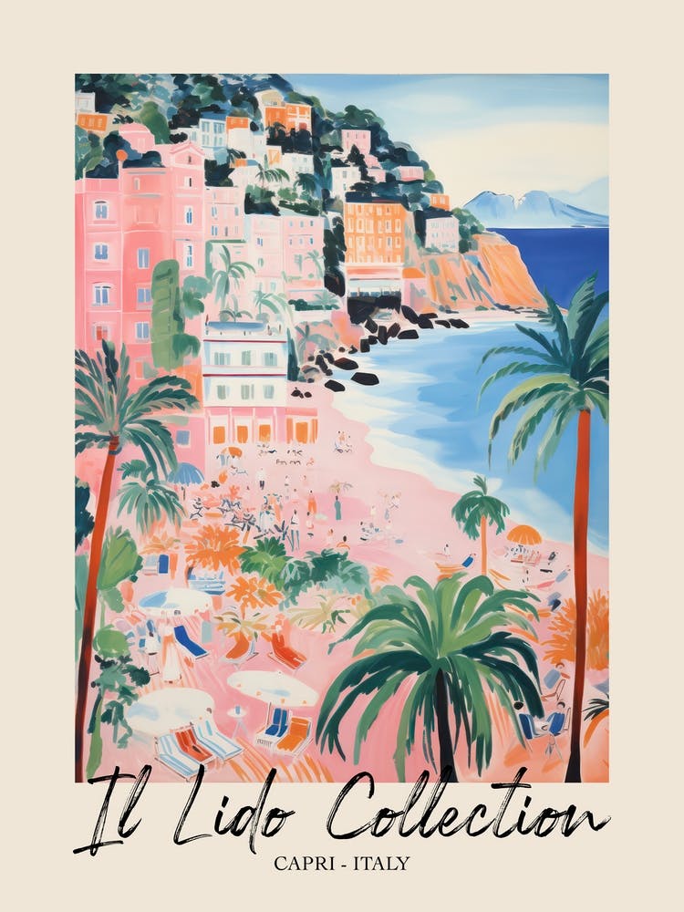 Capri   Italy Il Lido Collection Beach Club Poster 2