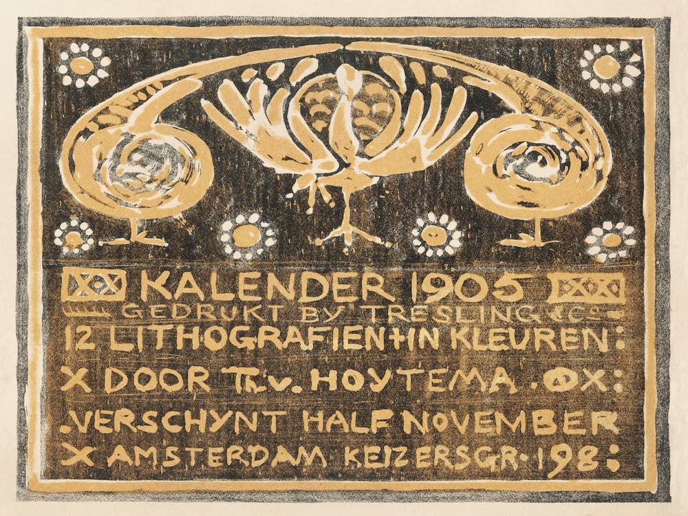 Announcement For Calendar (1905), Theo Van Hoytema