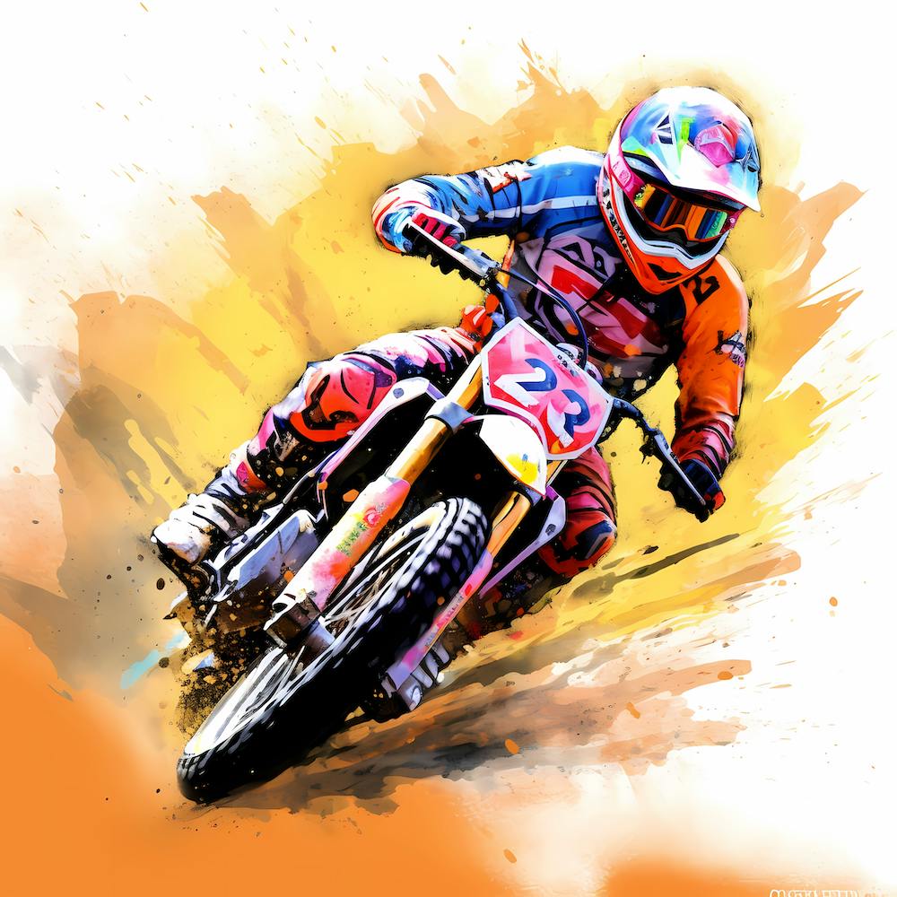 Bold colour Speedway Rider