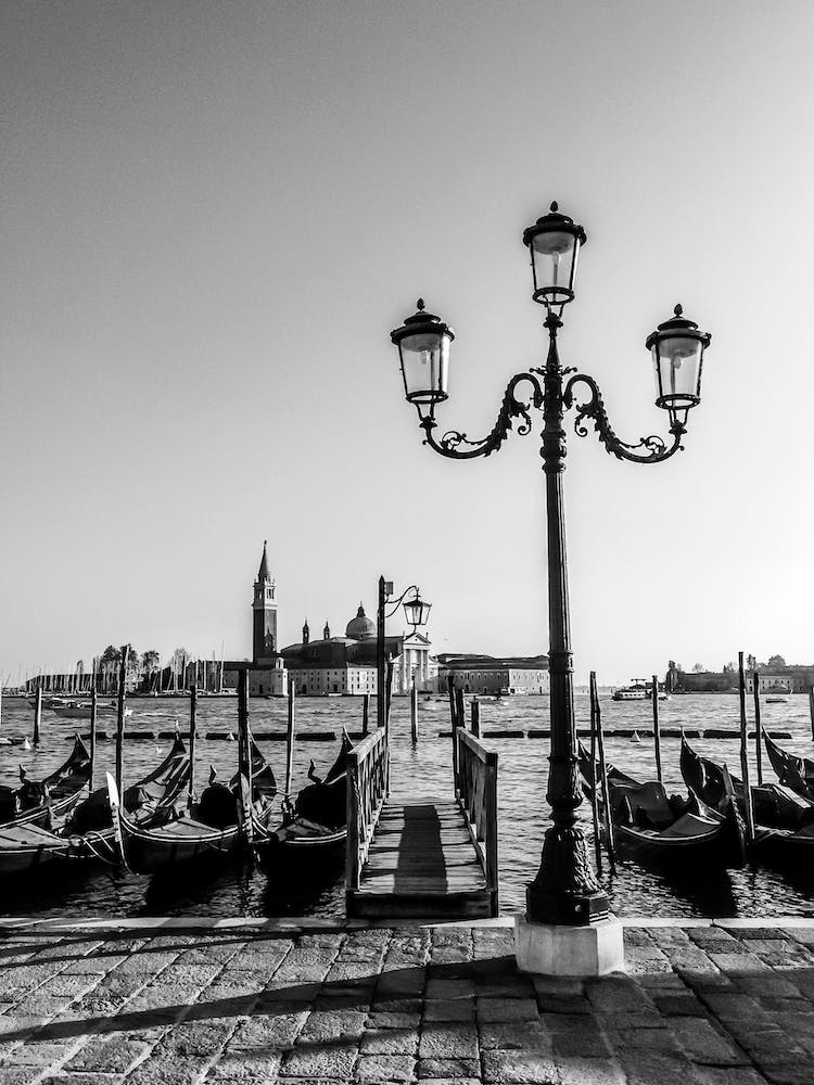 Venice Italy In Black And White 04