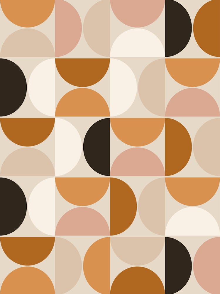 Mid Century Modern Abstract Earth Tones