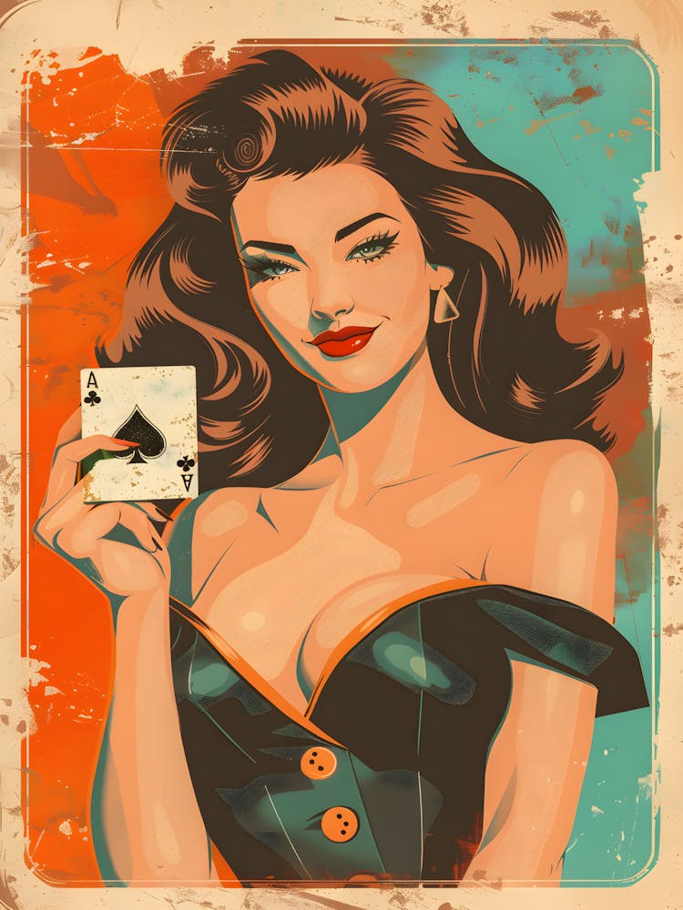 Femme Jouant Aux Cartes