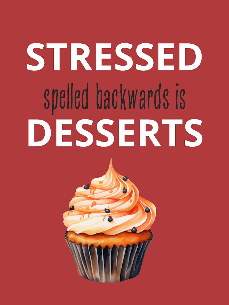 Stressed Is Just Desserts Spelled Backwards Archivo De Corte SVG Por
