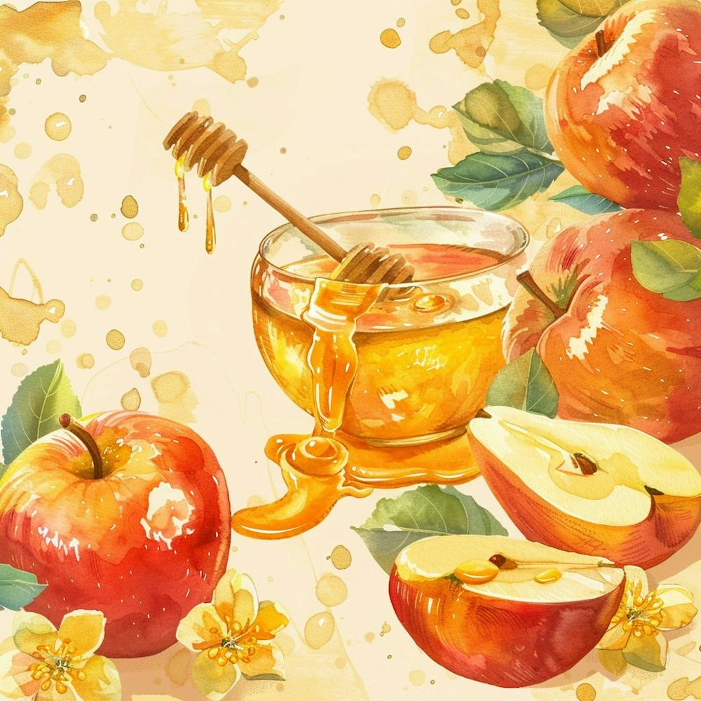 Rosh Hashanah Banner Texture With Apples And Hon 1718400529 1