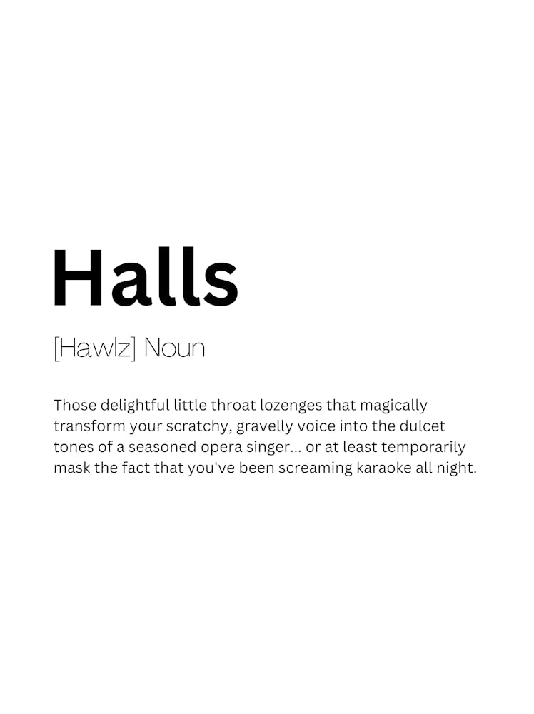 Halls Definition Meaning