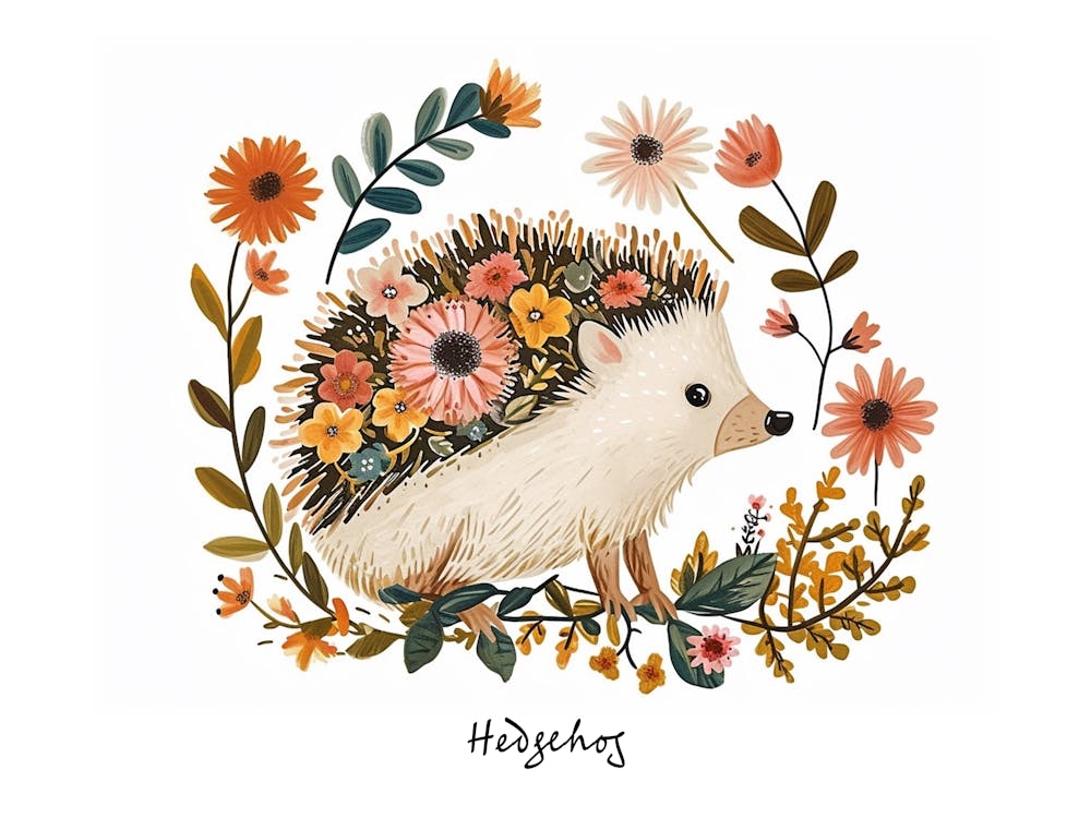 Kleiner Blumen-Igel 4 Poster