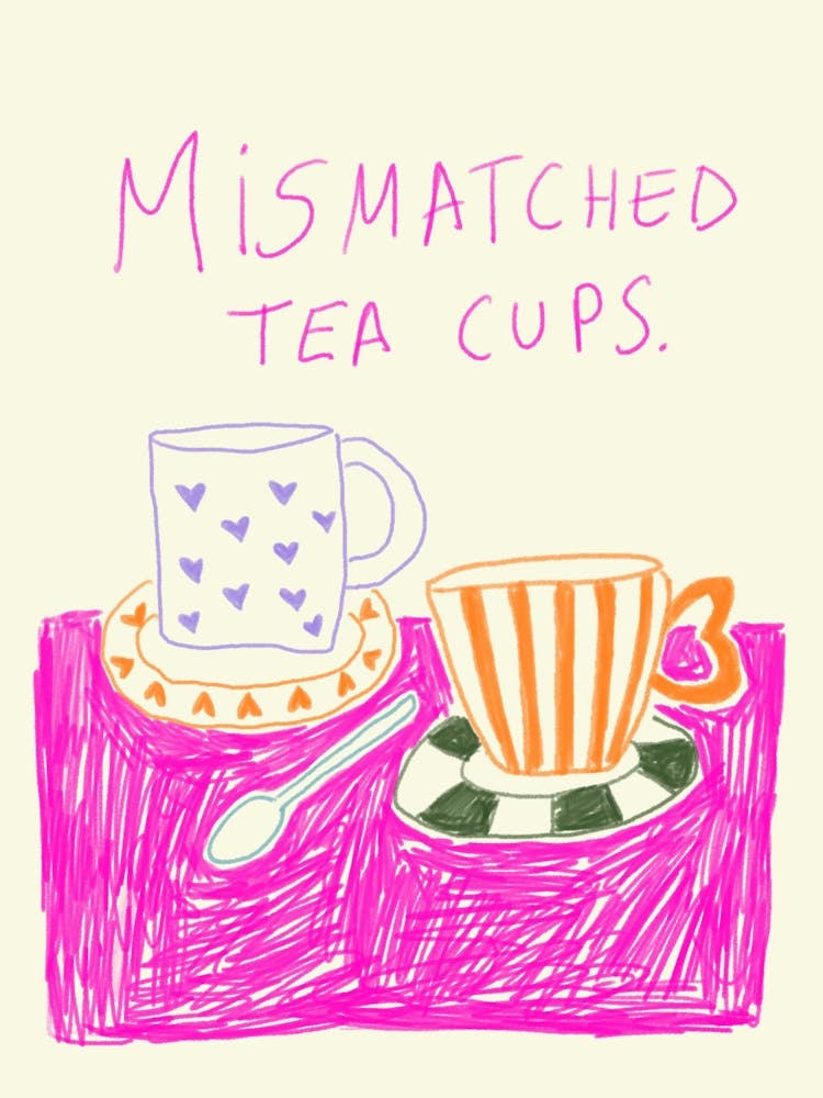 Mismatched Tea Cups