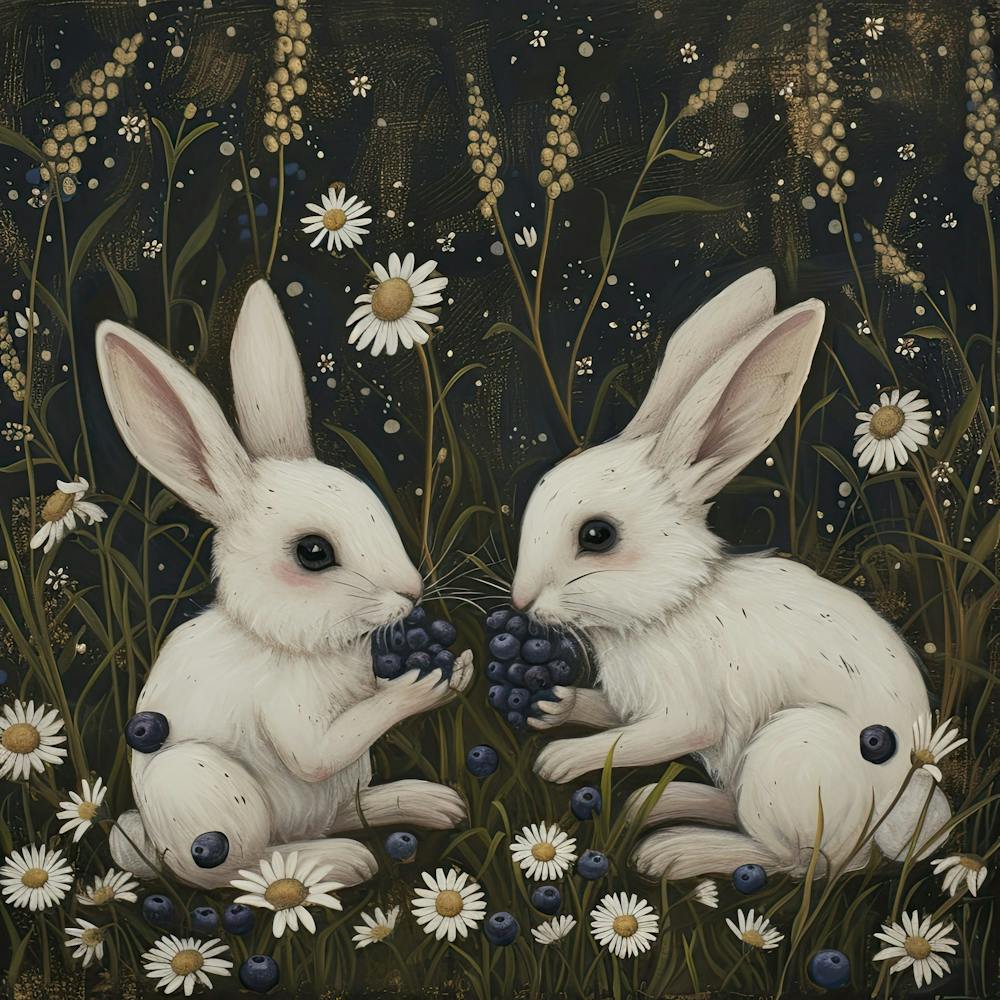 Bunnies Fairycore Painting 2