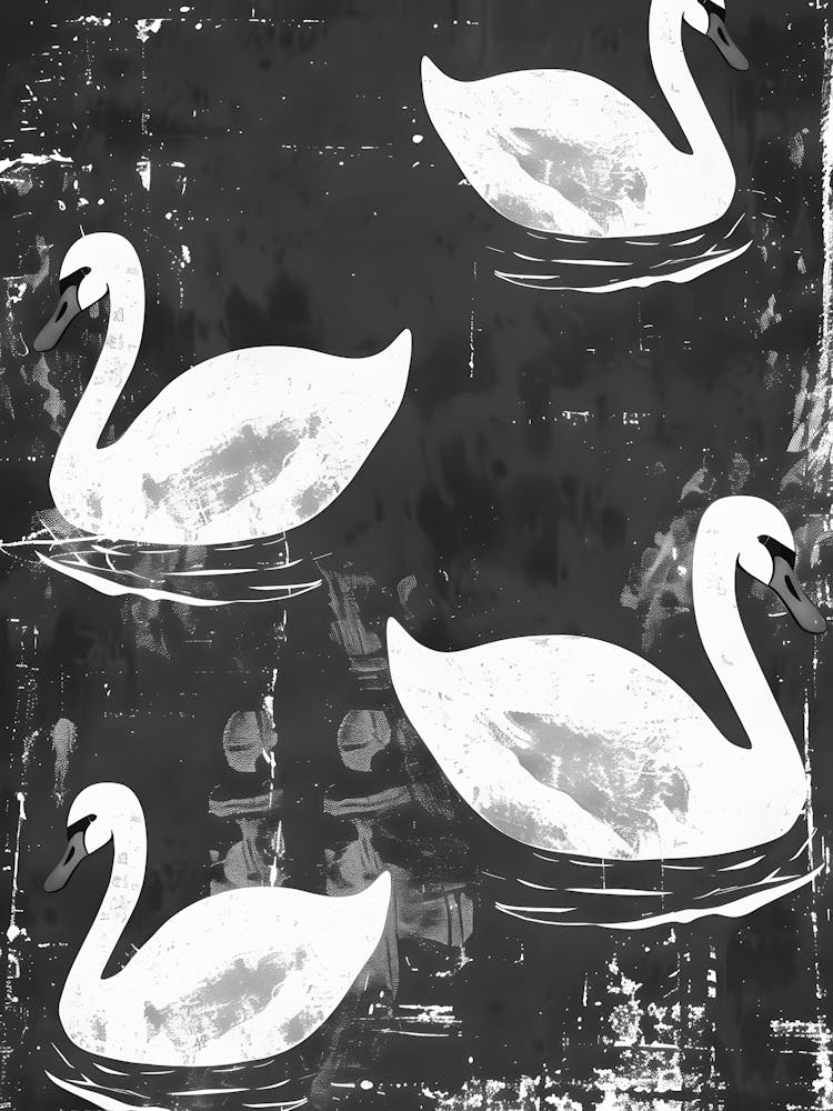 Swans In Water