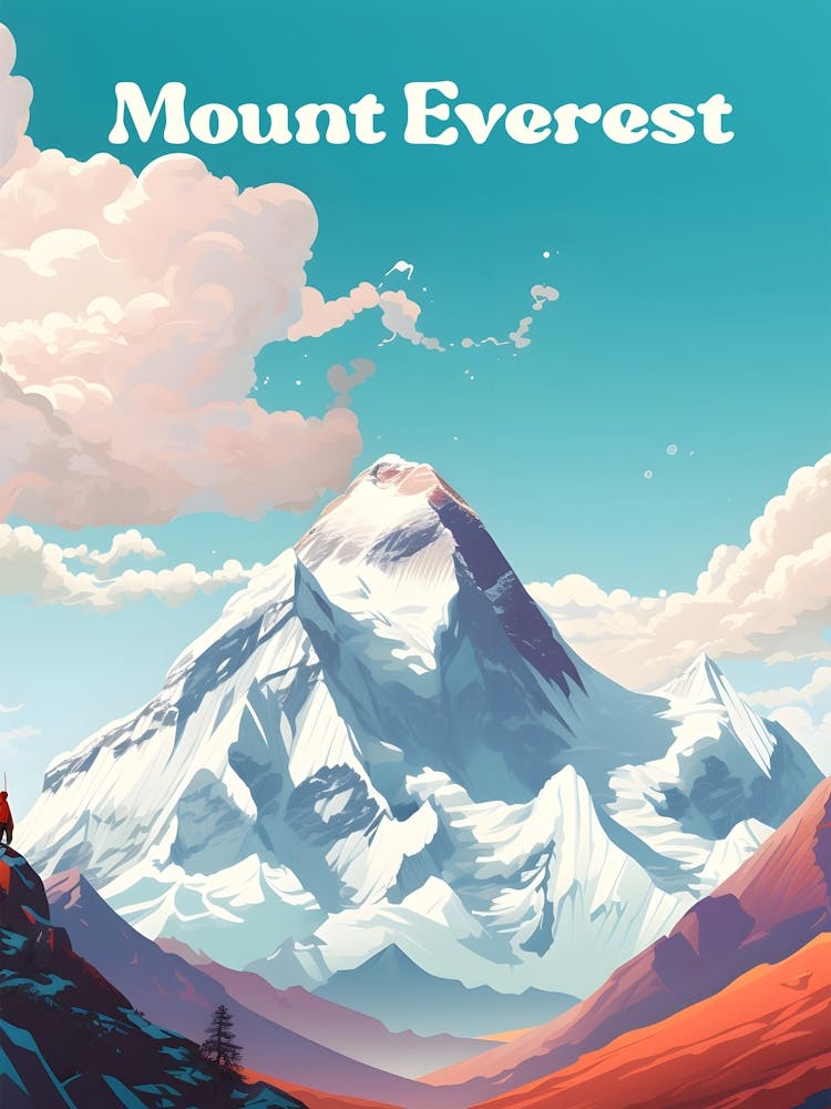 Mount Everest Snow Mountain Travel Art