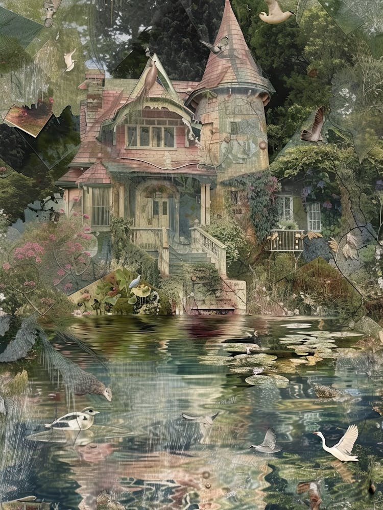 Monet Pond Fairies Scrapbook Collage 6