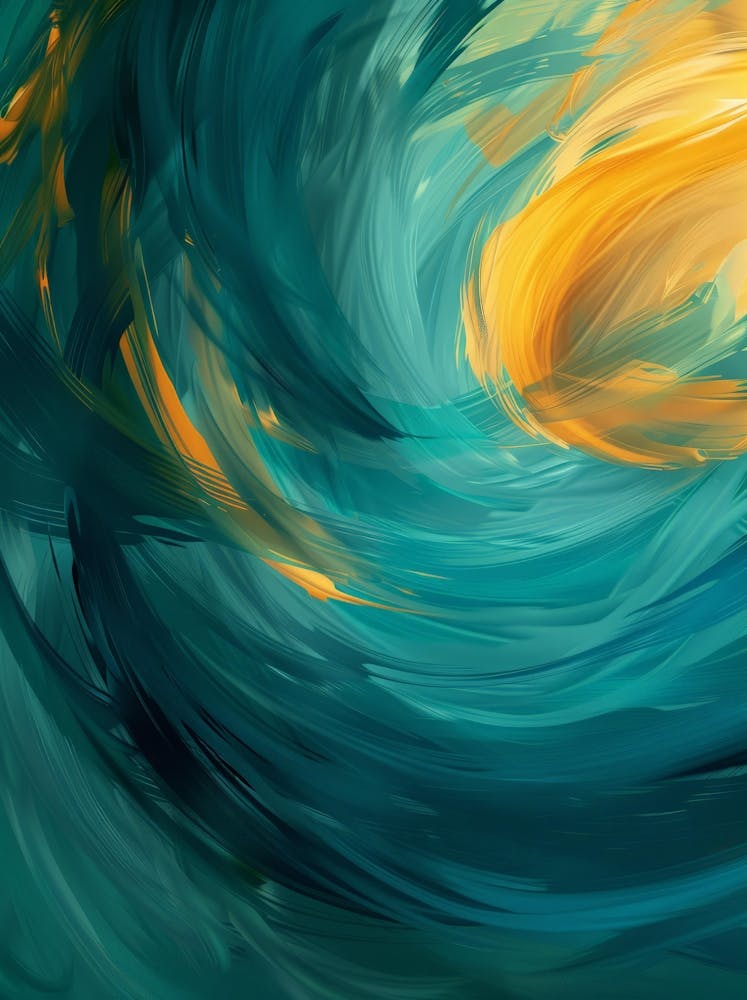 Abstract Swirl Painting