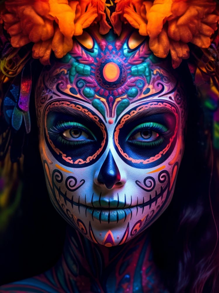 La Catrina Skull Girl - Dia de Los Muertos