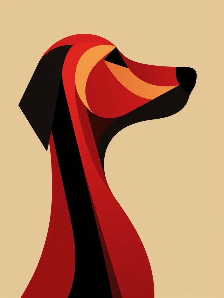 Dog Minimalist Abstract 7