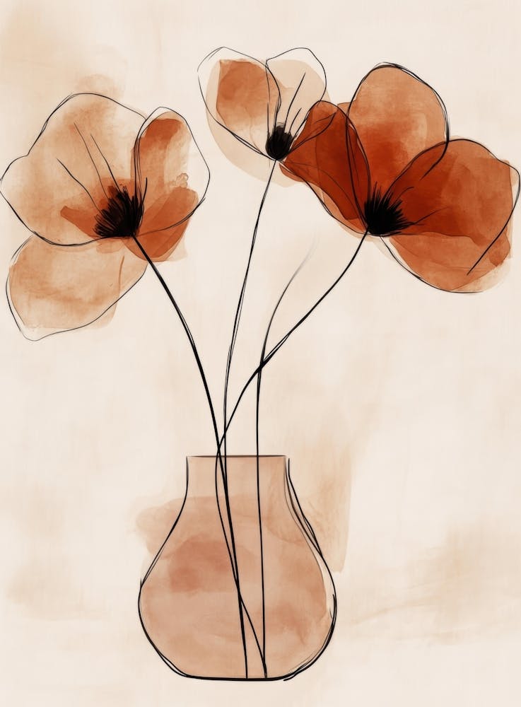 Poppies In A Vase 12