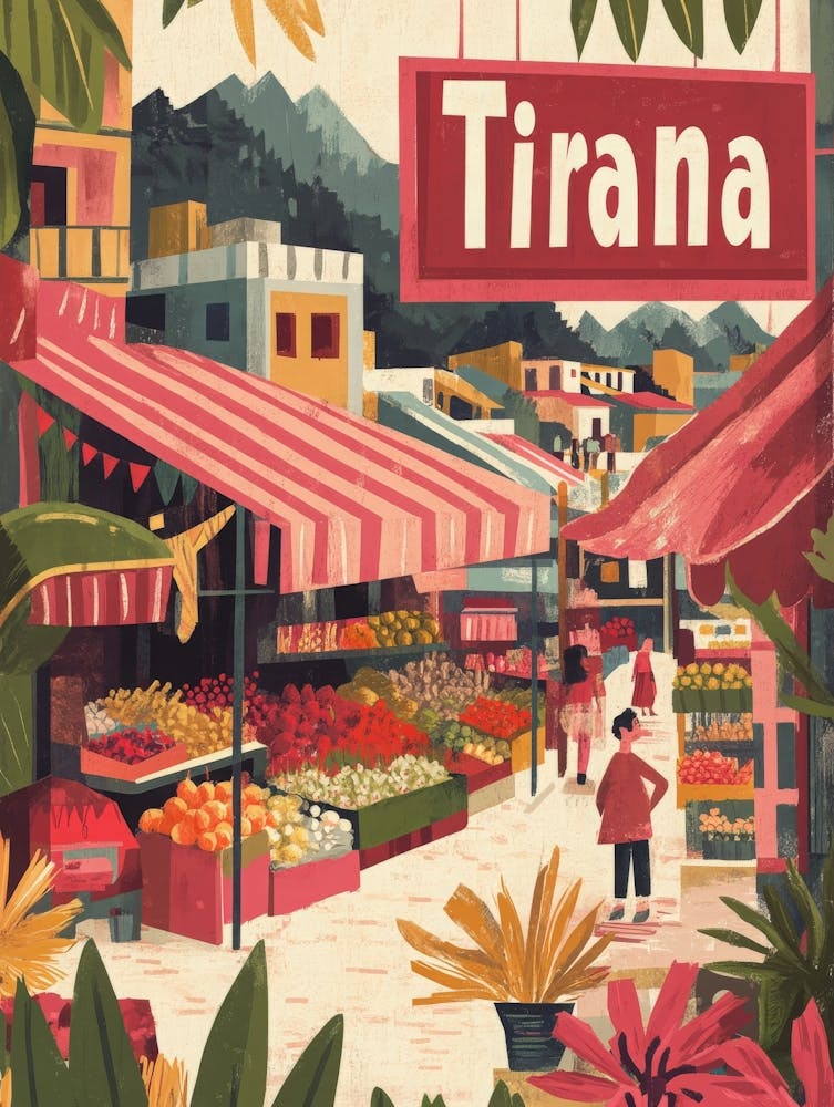 Aihrgdesign A 1970s Inspired Travel Poster For Tirana 5